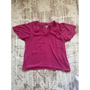 Counterparts Pink Blouse Short Sleeve Size M